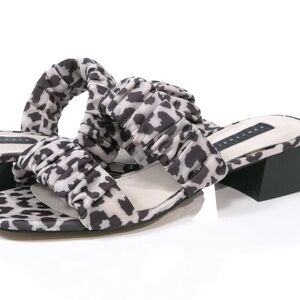 Sanctuary "Rave" Sandals Size 7.5 Leopard Print Ruched Brand New W/ Tags